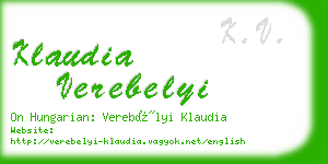 klaudia verebelyi business card